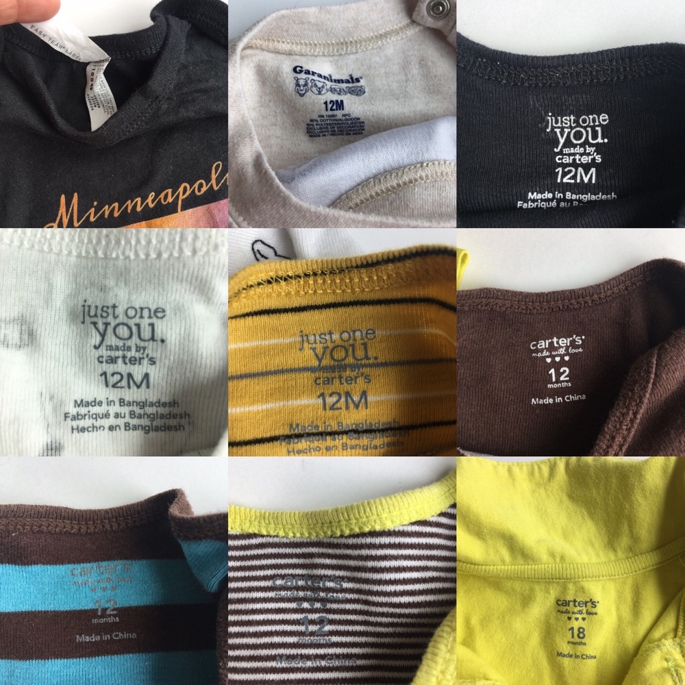 Bundle of 9 body suits, size 12M - Picture 5 of 5